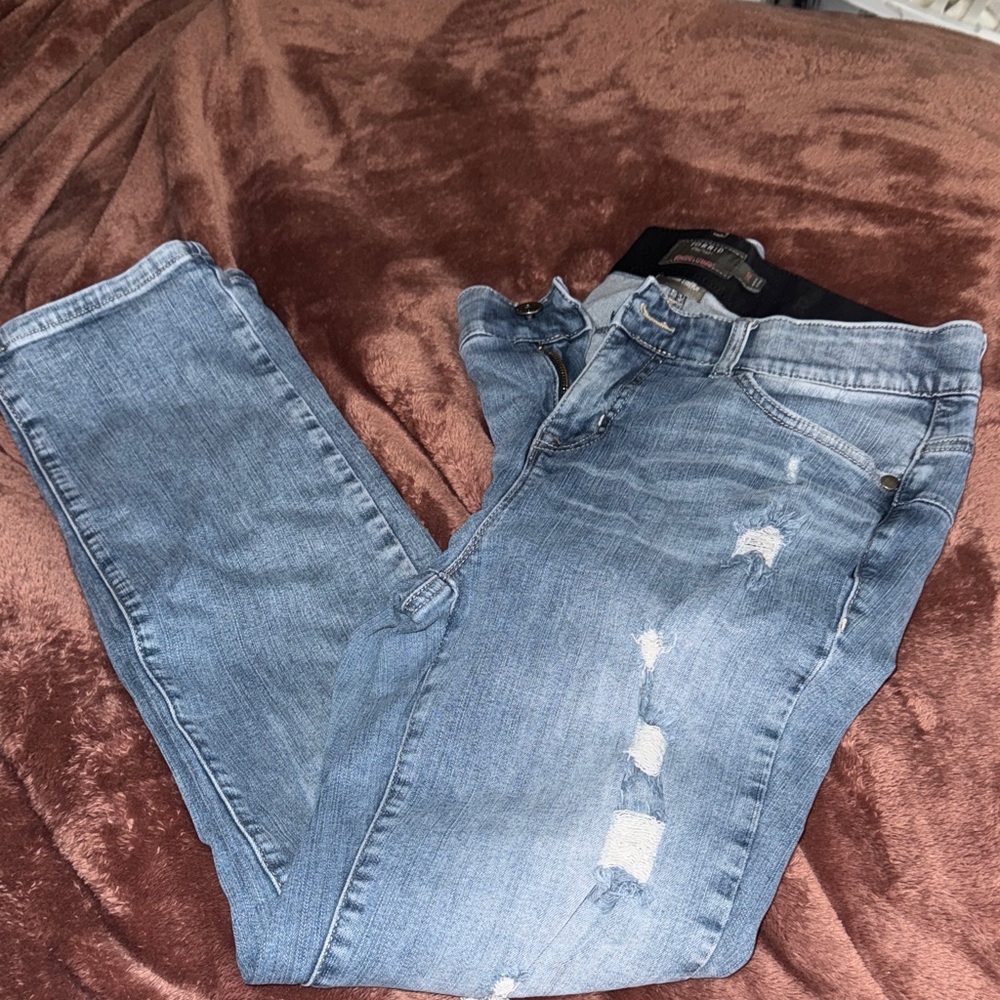 Torrid Light Blue Distressed Bombshell Skinny Jeans 14R